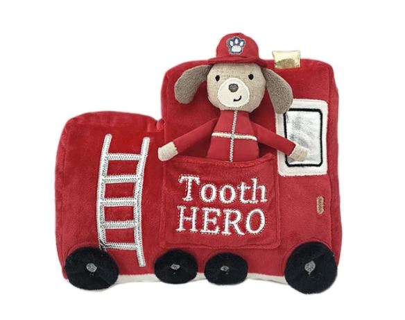 Firetruck Tooth Hero Doll and  Pillow Set