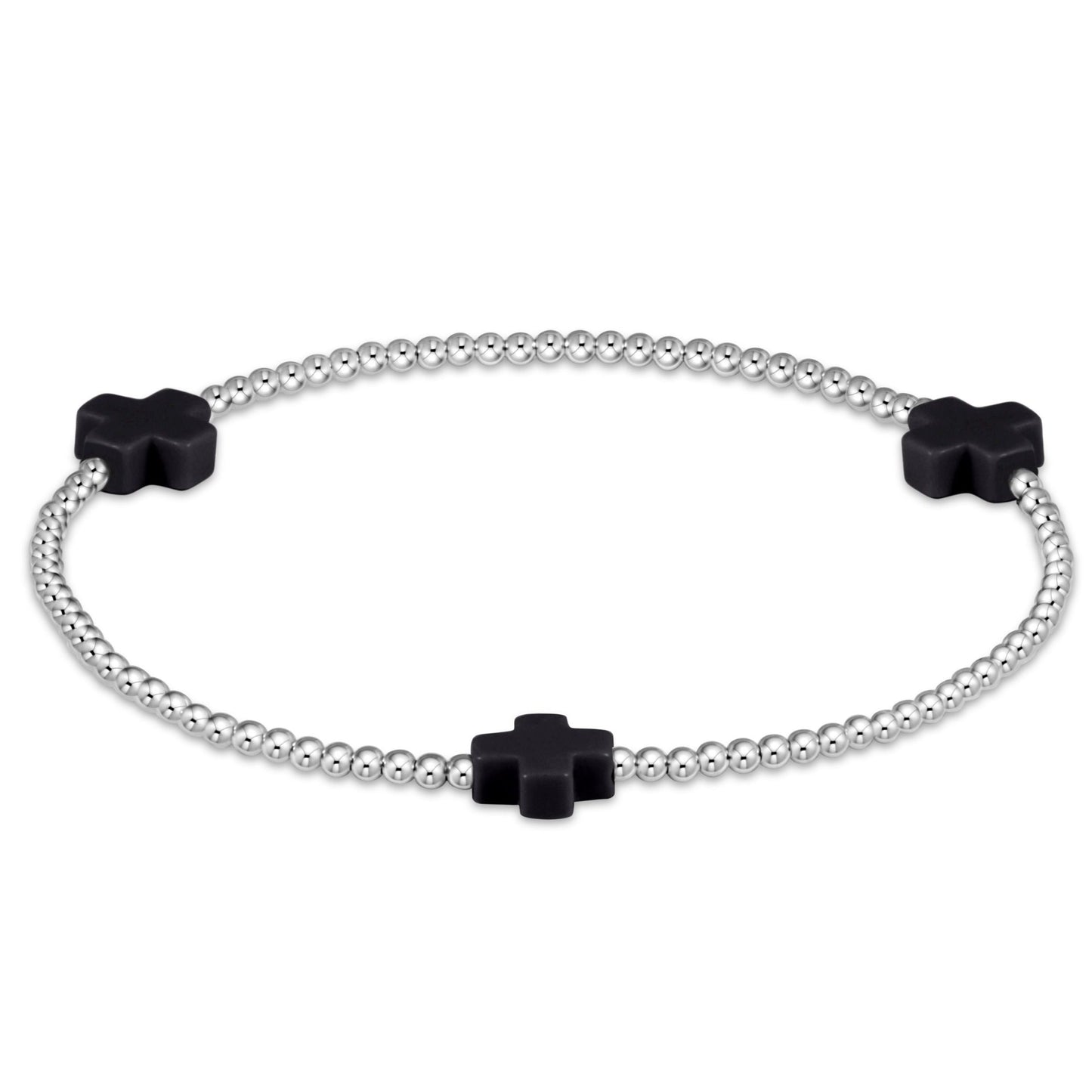 Signature Cross Pattern 3mm Bead Bracelet