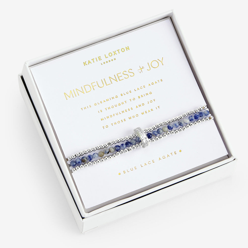 Wellness Stones Blue Lace Agate Mindfulness Bracelet