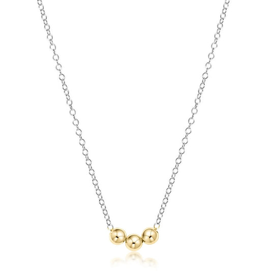 Sterling Mixed Medal- Joy Gold-16” Necklace