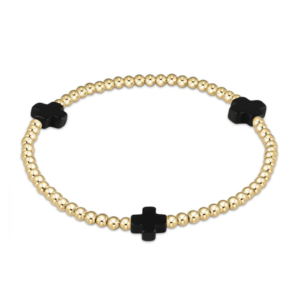 Signature Cross Pattern 3mm Bead Bracelet