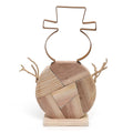 Snowman Metal and Natural Wood