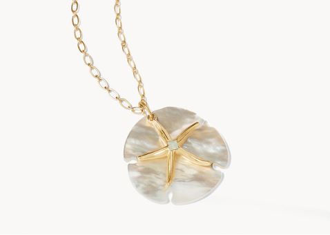 Star Sand Dollar Pearlescent Necklace