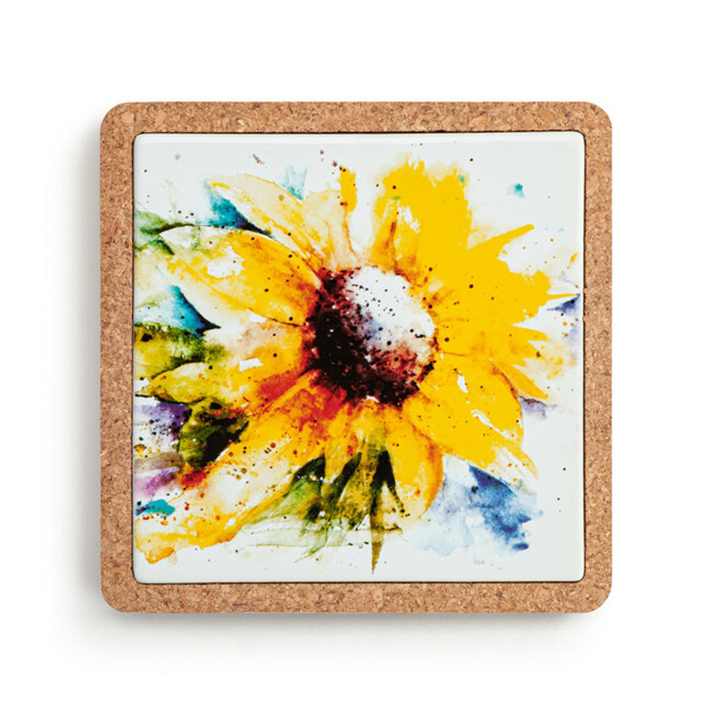 Sunflower Cork Base Trivet