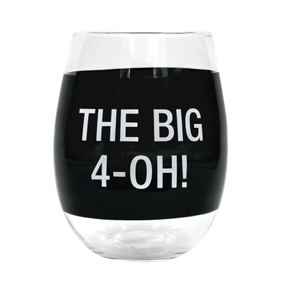 The Big 4 Oh Wine Glass