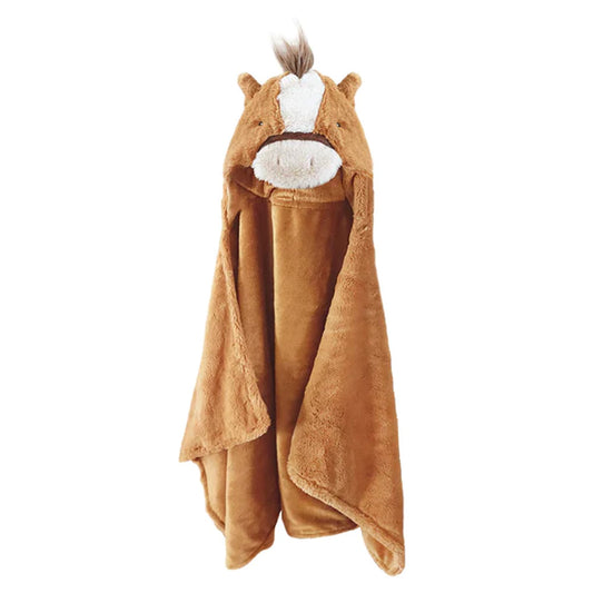Truffles the horse Hooded Blanket